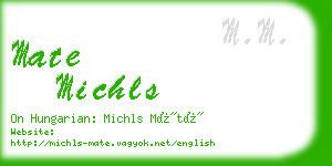 mate michls business card